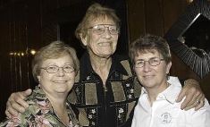 WASP Jan Wood, flanked by long-time members Mary Glassman (left) and Paula Sandling (right)